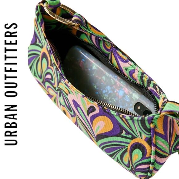 NEW Urban Outfitters UO Funky Fun ‘70s Printed Baguette Bag Purse - Picture 3 of 4